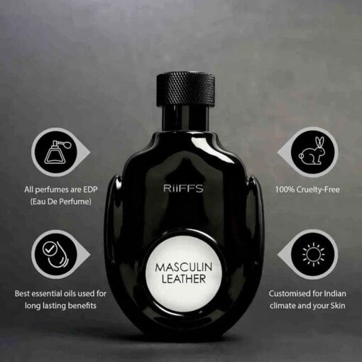 Riiffs Masculin Leather Eau de Parfum 100 ML - Masculino (Com Selo de Importador) - Image 5