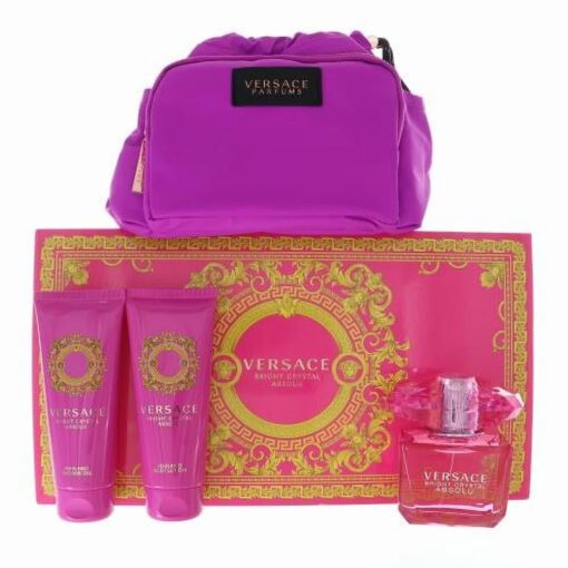 Kit Perfume Versace Bright Crystal Absolu Wom Eau de Parfum Feminino 90 ml + Gel de Banho 100 ml + Loção Corporal 100 ml + Bolsa - Image 2