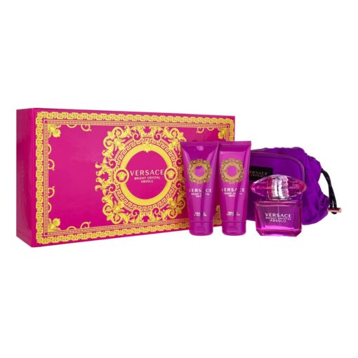 Kit Perfume Versace Bright Crystal Absolu Wom Eau de Parfum Feminino 90 ml + Gel de Banho 100 ml + Loção Corporal 100 ml + Bolsa - Image 3