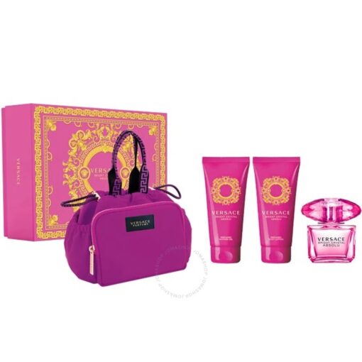 Kit Perfume Versace Bright Crystal Absolu Wom Eau de Parfum Feminino 90 ml + Gel de Banho 100 ml + Loção Corporal 100 ml + Bolsa - Image 4