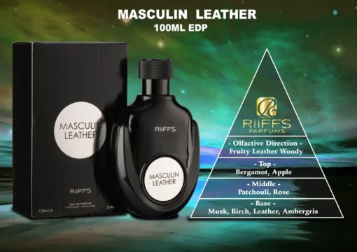 Riiffs Masculin Leather Eau de Parfum 100 ML - Masculino (Com Selo de Importador) - Imagem 2