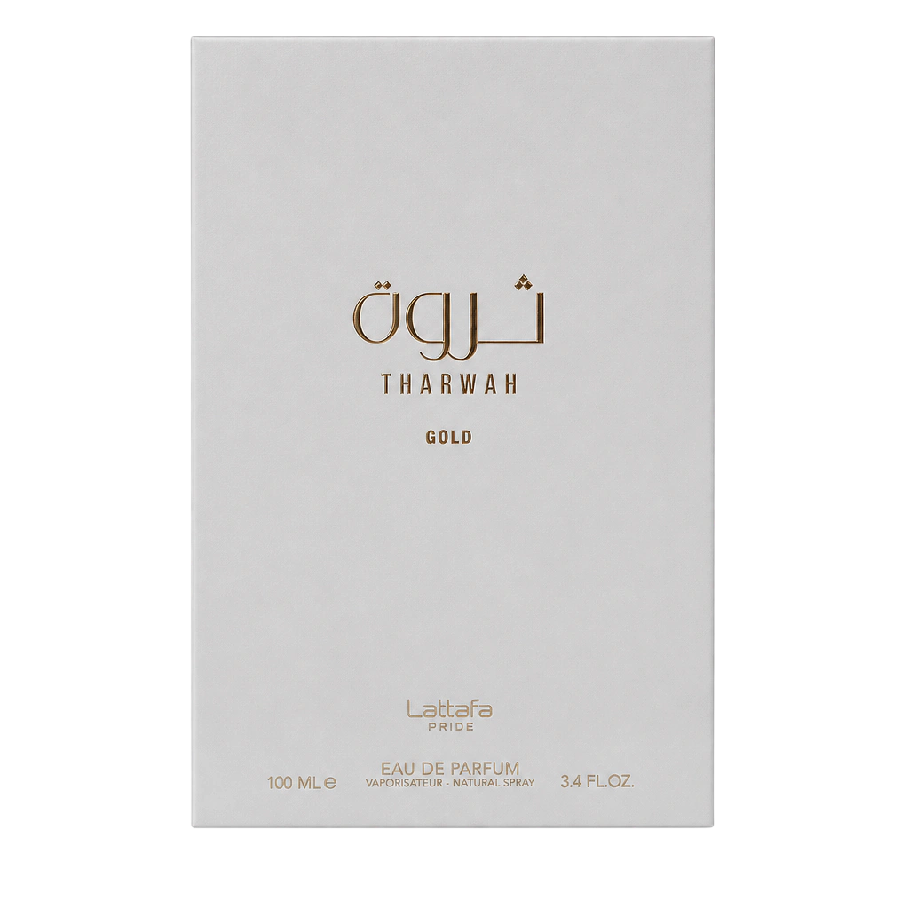 Perfume Árabe Tharwah Gold Lattafa Feminino Eau de Parfum 100ml - Imagem 2